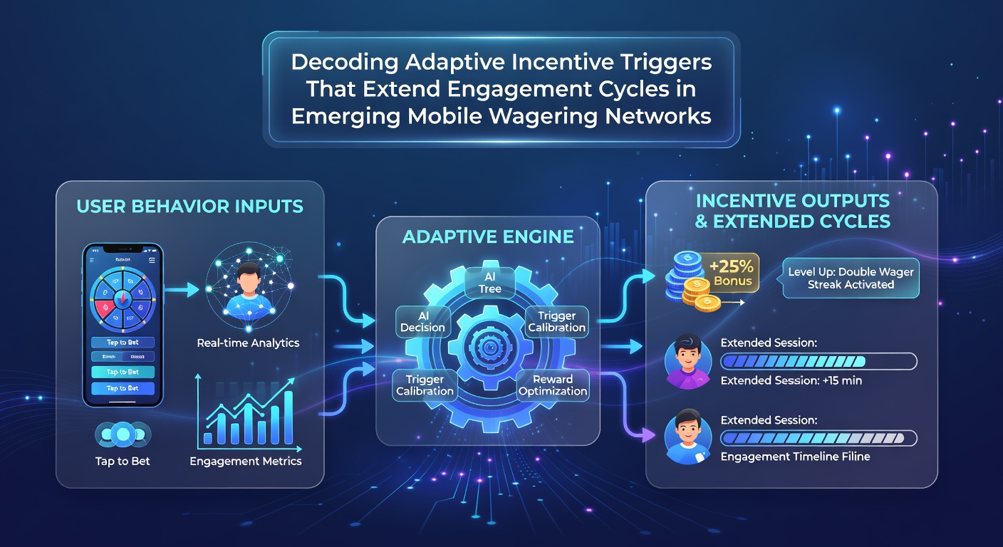 Analytics dashboard displaying adaptive trigger performance metrics and user engagement cycles in a mobile wagering network