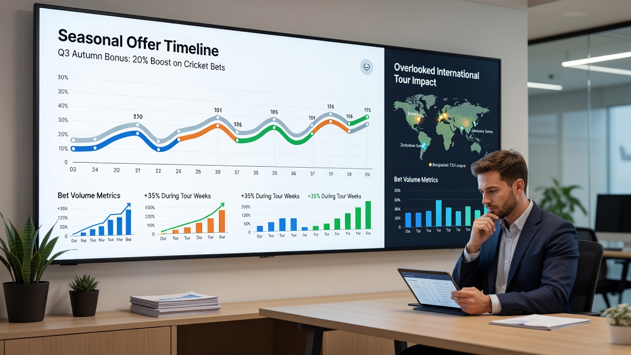 Graph showing wager volume increases during seasonal promotions for international tournaments