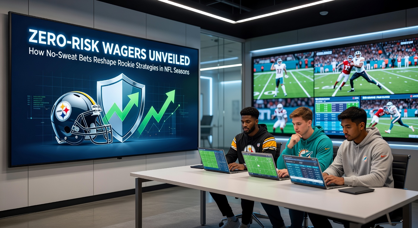 NFL betting screen showing no-sweat bet promotions during a rookie-heavy game